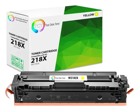 True Color Toner (TCT): TCT 218X Yellow compatible toner with chip (replaces W2182X) (seller's product photo)