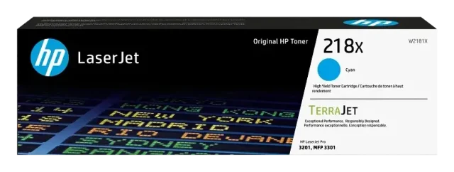 HP 218X Cyan Original LaserJet toner cartridge (W2181X), HP product photo