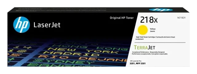 HP 218X Yellow Original LaserJet toner cartridge (W2182X), HP product photo